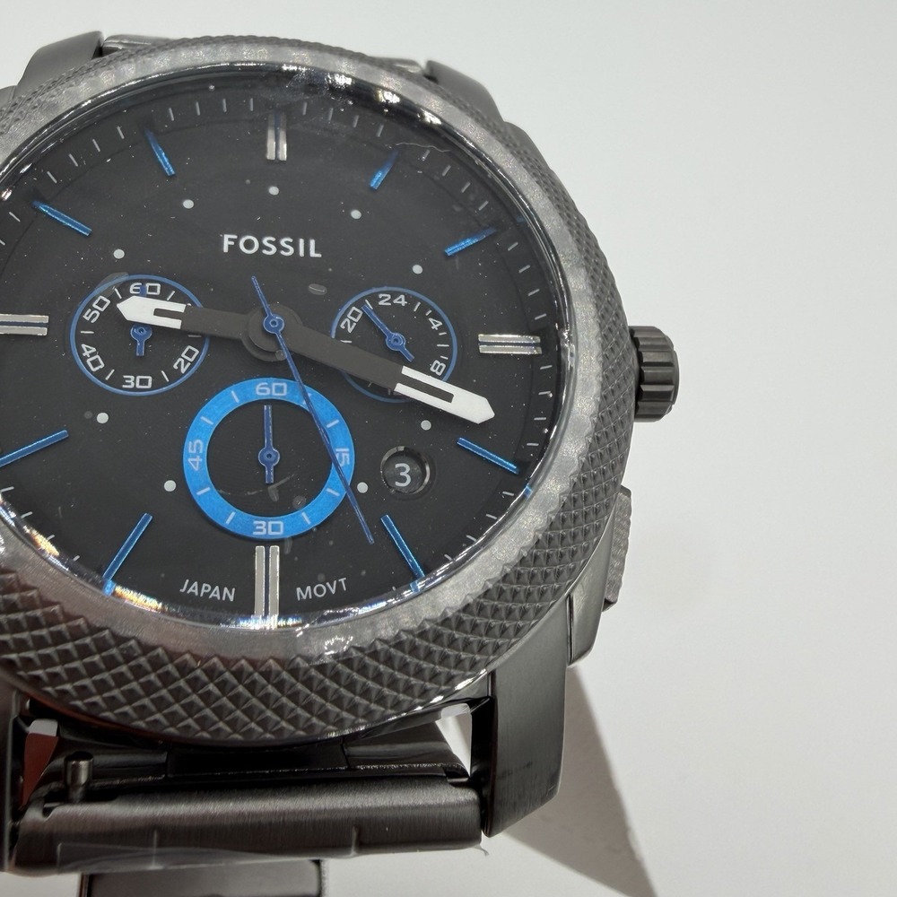 Fossil Machine Chronograph Smoke Stainless Steel Watch FS4931 45MM‎